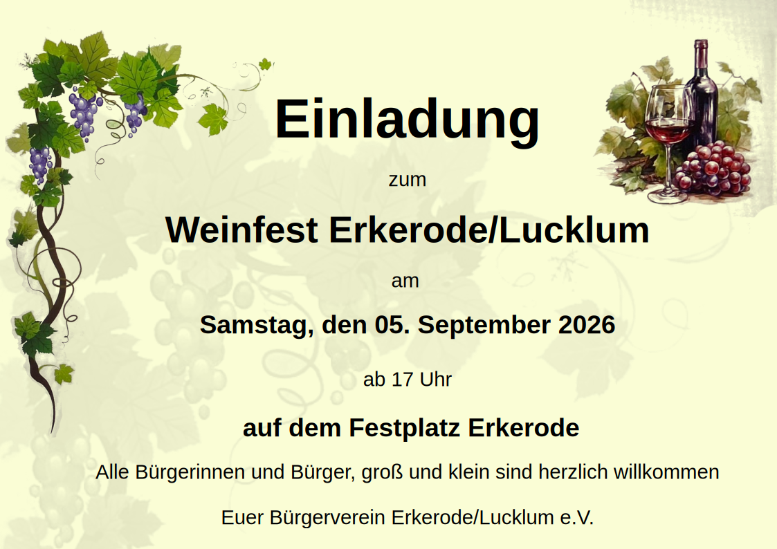Einladung zum Weinfest 2026